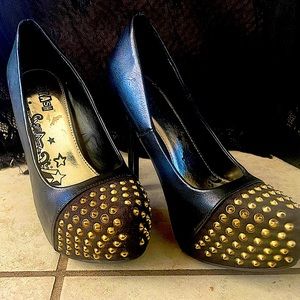 Trash Leather Studded Heels
